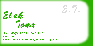 elek toma business card